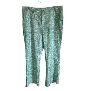 SHEIN Curve Swirl Print‎ Pants Trendy Casual Lounge Plus Size 2XL